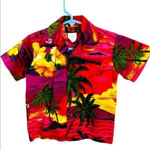 Hawaiian Label Kids Aloha Shirt Cotton 1-2 Years